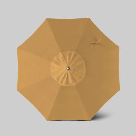 California Umbrella Newport 7.5' Patio Umbrella Matte White Pole Sunbrella Wheat AATF758AH171-5414