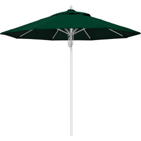 California Umbrella 9' Patio Umbrella Newport Series Silver Pole Sunbrella 1A Forest Green AATF908AH002-5446