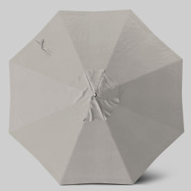 California Umbrella Newport 9' Patio Umbrella Teak Simulation Pole Sunbrella Granite AATF908AH112-5402