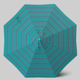 California Umbrella Newport 9' Patio Umbrella Teak Simulation Pole Sunbrella Dolce Oasis AATF908AH112-56001