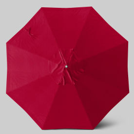 California Umbrella Newport 9' Patio Umbrella Ashwood Simulation Pole Sunbrella Jockey Red AATF908AH724-5403