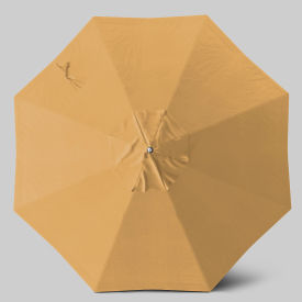 California Umbrella Newport 9' Patio Umbrella Ashwood Simulation Pole Sunbrella Wheat AATF908AH724-5414