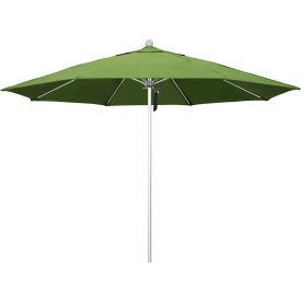 California Umbrella Venture 11' Patio Umbrella Silver Pole Sunbrella 1A Spectrum Cilantro Fabric ALTO118002-48022