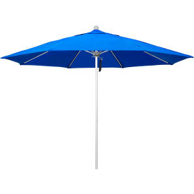 California Umbrella Venture 11' Patio Umbrella Silver Pole Sunbrella 1A Pacific Blue Fabric ALTO118002-5401
