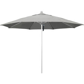 California Umbrella Venture 11' Patio Umbrella Silver Pole Sunbrella 1A Granite Fabric ALTO118002-5402