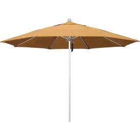 California Umbrella Venture 11' Patio Umbrella Silver Pole Sunbrella 1A Wheat Fabric ALTO118002-5414