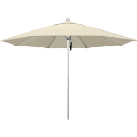California Umbrella Venture 11' Patio Umbrella Silver Pole Sunbrella 1A Antique Beige Fabric ALTO118002-5422