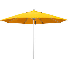 California Umbrella Venture 11' Patio Umbrella Silver Pole Sunbrella 1A Sunflower Yellow Fabric ALTO118002-5457