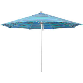 California Umbrella Venture 11' Patio Umbrella Silver Pole Sunbrella 1A Dolce Oasis Fabric ALTO118002-56001