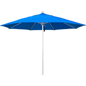 California Umbrella Venture 11' Patio Umbrella Silver Pole Olefin Royal Blue Fabric ALTO118002-F03