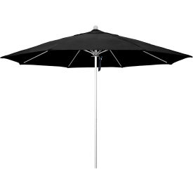 California Umbrella Venture 11' Patio Umbrella Silver Pole Olefin Black Fabric ALTO118002-F32