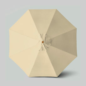 California Umbrella Venture 11' Patio Umbrella Teak Simulation Pole Sunbrella Antique Beige ALTO118112-5422