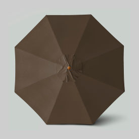 California Umbrella Venture 11' Patio Umbrella Teak Simulation Pole Sunbrella Cocoa ALTO118112-5425