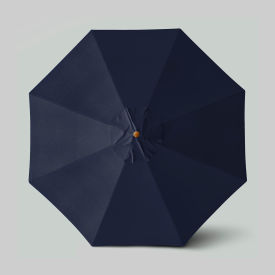 California Umbrella Venture 11' Patio Umbrella Teak Simulation Pole Olefin Navy Blue ALTO118112-F09
