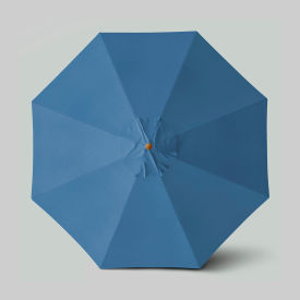 California Umbrella Venture 11' Patio Umbrella Teak Simulation Pole Olefin Capri Blue ALTO118112-F26
