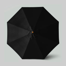 California Umbrella Venture 11' Patio Umbrella Teak Simulation Pole Olefin Black ALTO118112-F32