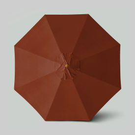 California Umbrella Venture 11' Patio Umbrella Teak Simulation Pole Olefin Terracotta ALTO118112-F69