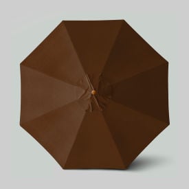 California Umbrella Venture 11' Patio Umbrella Teak Simulation Pole Olefin Teak ALTO118112-F71
