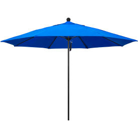 California Umbrella Venture 11' Patio Umbrella Black Pole Sunbrella 1A Pacific Blue Fabric ALTO118302-5401