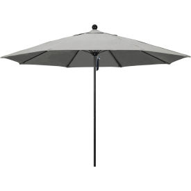 California Umbrella Venture 11' Patio Umbrella Black Pole Sunbrella 1A Granite Fabric ALTO118302-5402
