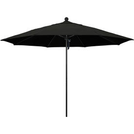 California Umbrella Venture 11' Patio Umbrella Black Pole Sunbrella 1A Black Fabric ALTO118302-5408