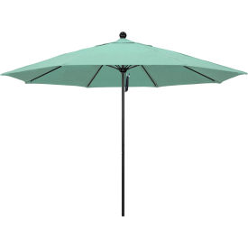 California Umbrella Venture 11' Patio Umbrella Black Pole Sunbrella 1A Spa Fabric ALTO118302-5413