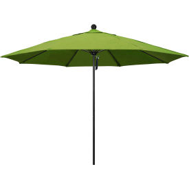California Umbrella Venture 11' Patio Umbrella Black Pole Sunbrella 2A Macaw Fabric ALTO118302-5429