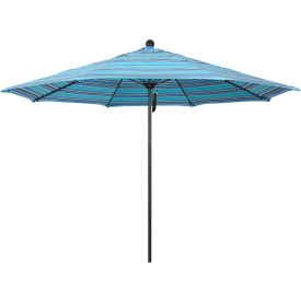 California Umbrella Venture 11' Patio Umbrella Black Pole Sunbrella 1A Dolce Oasis Fabric ALTO118302-56001