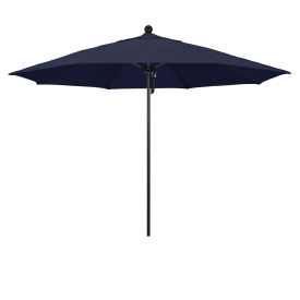 California Umbrella Venture 11' Patio Umbrella Black Pole Olefin Navy Fabric ALTO118302-F09