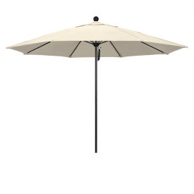 California Umbrella Venture 11' Patio Umbrella Black Pole Olefin Antique Beige Fabric ALTO118302-F22