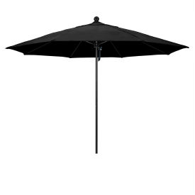 California Umbrella Venture 11' Patio Umbrella Black Pole Olefin Black Fabric ALTO118302-F32