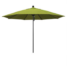California Umbrella Venture 11' Patio Umbrella Black Pole Olefin Kiwi Fabric ALTO118302-F55