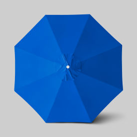 California Umbrella Venture 11' Patio Umbrella Ashwood Simulation Pole Sunbrella Pacific Blue ALTO118724-5401