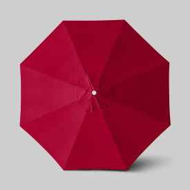 California Umbrella Venture 11' Patio Umbrella Ashwood Simulation Pole Sunbrella Jockey Red ALTO118724-5403