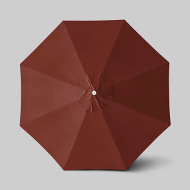 California Umbrella Venture 11' Patio Umbrella Ashwood Simulation Pole Sunbrella Henna ALTO118724-5407