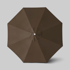 California Umbrella Venture 11' Patio Umbrella Ashwood Simulation Pole Sunbrella Cocoa ALTO118724-5425