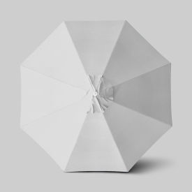 California Umbrella Venture 11' Patio Umbrella Ashwood Simulation Pole Olefin White ALTO118724-F04
