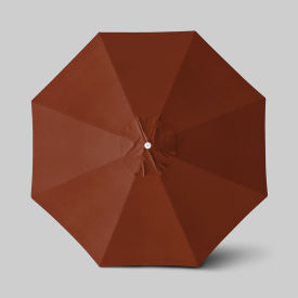 California Umbrella Venture 11' Patio Umbrella Ashwood Simulation Pole Olefin Terracotta ALTO118724-F69