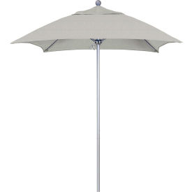 California Umbrella Venture 6' Patio Umbrella Silver Pole Sunbrella 1A Granite Fabric ALTO604002-5402