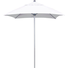 California Umbrella Venture 6' Patio Umbrella Silver Pole Sunbrella 1A Natural Fabric ALTO604002-5404
