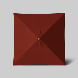 California Umbrella Venture 6' x 6' Patio Umbrella Teak Simulation Pole Sunbrella Terracotta ALTO604112-5440
