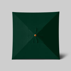 California Umbrella Venture 6' x 6' Patio Umbrella Teak Simulation Pole Sunbrella Forest Green ALTO604112-5446