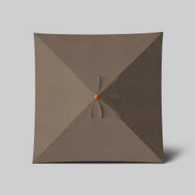 California Umbrella Venture 6' x 6' Patio Umbrella Teak Simulation Pole Sunbrella Taupe ALTO604112-5461