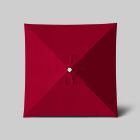California Umbrella Venture 6' x 6' Patio Umbrella Ashwood Simulation Pole Sunbrella Jockey Red ALTO604724-5403