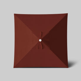 California Umbrella Venture 6' x 6' Patio Umbrella Ashwood Simulation Pole Sunbrella Henna ALTO604724-5407