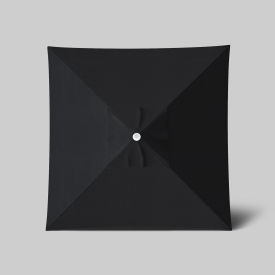 California Umbrella Venture 6' x 6' Patio Umbrella Ashwood Simulation Pole Sunbrella Black ALTO604724-5408