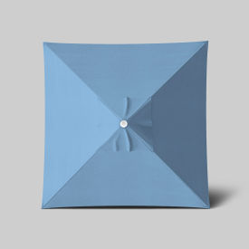 California Umbrella Venture 6' x 6' Patio Umbrella Ashwood Simulation Pole Sunbrella Air Blue ALTO604724-5410