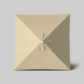 California Umbrella Venture 6' x 6' Patio Umbrella Ashwood Simulation Pole Sunbrella Antique Beige ALTO604724-5422