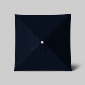 California Umbrella Venture 6' x 6' Patio Umbrella Ashwood Simulation Pole Sunbrella Navy Blue ALTO604724-5439