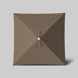 California Umbrella Venture 6' x 6' Patio Umbrella Ashwood Simulation Pole Sunbrella Taupe ALTO604724-5461